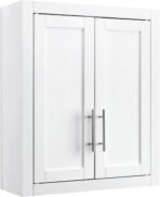 Crosley Furniture Savannah Wall Mounted Bathroom Storage Medicine Cabinet with Shelves, White - Image 2