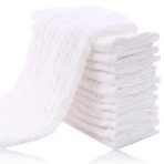 Cute Castle 12 Pack Muslin Burp Cloths for Baby - Ultra-Soft 100% Cotton Baby Washcloths - Large 20'' by 10'' Super Absorbent Milk Spit Up Rags - Burpy Cloths for Unisex, Boy, Girl - White - Image 2