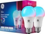 Cync GE A19 LED Smart Light Bulbs, Room Decor Aesthetic Bluetooth and WiFi Color Changing Lights, LED Indoor Light Bulb, Compatible with Alexa and Google (2 Pack) - Image 2