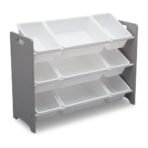 Delta Children MySize 9 Bin Plastic Toy Organizer - Greenguard Gold Certified, Grey - Image 2