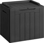 Devoko 30 Gallon Resin Deck Box Waterproof Outdoor Storage Box for Patio Furniture Pool Accessories Indoor Storage for Cushion Garden Tools (30 Gallon, Black) - Image 2