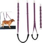 Dog Grooming Belly Straps Belly Band & Loop Extension Set - Adjustable & Comfortable Grooming Tools for Pet Grooming Tables Arms and All Dog Breeds (Purple) - Image 2