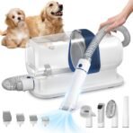 Dog Grooming Vacuum, Pet Grooming Vacuum Kit 2.3L Suction 99% Pet Hair with 5 Tools for Dog Cat for Shedding Grooming, Low Noise (Blue & White) - Image 2