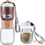 Dog Water Bottle with Food Container, Travel Puppy Water Bowl, Portable Pet Dispenser, Dog Stuff Accessories Items, Puppy Essentials Necessities for Yorkie Chihuahua Cat Walking and Hiking - Image 2