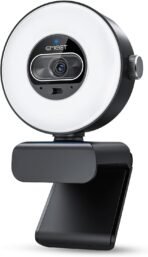 EMEET S600L 4K Webcam for Streaming with Ring Light, 4 Lighting Modes, Rainbow Effect, 1/2" Sensor, AI Imaging, 0.2S PDAF, 2 Mics, Dial Control, 4K Webcam with Light for OBS/Twitch/YouTube/Zoom/PC/Mac - Image 2