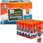 Elmer's All Purpose School Glue Sticks, Acid-Free and Washable, Clear, 7 Grams, 30 Count - Craft Projects, Poster, Vision Board, Classroom Supplies, #1 Teacher Brand - Image 2