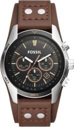 Fossil Men's Coachman Quartz Stainless Steel and Leather Chronograph Watch - Image 2