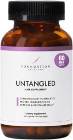 Foundation Skincare UnTangled Hair Vitamins (60-day supply) - Collagen & Biotin Supplement for Women & Men, Visibly Thicker, Faster Hair Growth - Image 2
