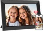 Frameo 10.1 Inch WiFi Digital Picture Frame, Smart Cloud Electronic Photo Frame with HD IPS Touch Screen Slideshow 32GB Memory Auto-Rotate Wall Mount, Share Photos/Videos from Phone - Gifts for Mom - Image 2