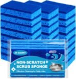 HOMEXCEL Sponges Kitchen 24pcs, Non-Scratch Scrub Dish Sponge Safe on Non-Stick Cookware, Dual Sided Cleaning Sponges for Kitchen, Household, Bathroom and More - Image 2