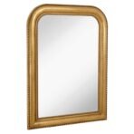 Hamilton Hills 40" x 30" Classic Gold Mirror - Rich Framed Top Round Corner- Thick Arched Top Rich Wall Mirror - Vanity for Bathroom Decor, Bedroom, Living Room - Hangs Horizontal or Vertical - Image 2