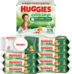 Huggies Extra Large Baby Wipes, Unscented, 9 Flip-Top Packs, 378 XL Wipes Total, Packaging May Vary - Image 2
