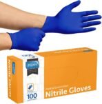 Inspire Cobalt Blue Nitrile Disposable Gloves | 4.5 Nitrile Safety Medical Exam Cooking Cleaning Disposable Gloves - Image 2
