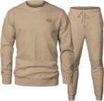 JMIERR Men's 2 Piece Outfits Knit Jacquard Pullover Sweatshirt Tracksuit & Joggers Sweatpants Sweatsuit Sets with Pockets - Image 2