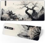 Japanese Mouse Pad, Large Japanese Desk Mat, XL Anime Gaming Keyboard Mat, Non-Slip Rubber Base, Big Extended Desk Protector for Home Office, 31.5”x11.8” - Image 2