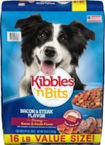 Kibbles 'n Bits Dry Dog Food, Savory Bacon & Steak Flavor for Adult Dogs 16 lb. Bag - Image 2