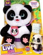 Little Live Pets My Baby Talking Panda ChuChu, Cuddly Panda Toy Plush with 50+ Sounds, Potty Dance, Kick, Feed, Kids Interactive Animal Toys Ages 4+ - Image 2