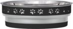 Loving Pets Corsa Dog Bowls- Stainless Steel Dog & Cat Bowls - Spill Proof Dog Food Bowl, Cat Bowl, Puppy Essentials & Pet Supplies Great for Home & Travel (Small 10-20 lbs, Stealth Black) - Image 2