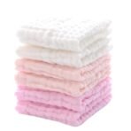 MUKIN Baby Washcloths and Burp Cloths, Soft Absorbent Towels for Newborns, 6 Pack, 12x12 Inches (Pink) - Image 2