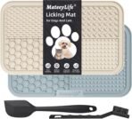 MateeyLife 2PCS Large Lick Mat for Dogs with Suction Cups, Slow Feeder Bowls, Cat Lick Mat for Anxiety Relief, Dog Toys to Keep Them Busy, Enrichment Toys for Bathing, Cat Licking Pad for Boredom - Image 2