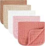 Muslin Burp Cloths 100% Cotton Baby Burp Cloths Soft, Absorbent 10x20 inches for Girls and Boys Baby Essentials - Image 2