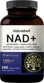 NatureBell NAD+ Complex 1,500mg Per Serving, 240 Veggie Capsules | NMN Supplement Alternative | NAD Plus Resveratrol, Hyaluronic Acid, Quercetin, Fisetin, Collagen, & More – Non-GMO - Image 2