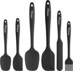 NileHome Silicone Spatula Set, 6 Pieces Food Grade Kitchen Utensils with Silicone Brush Heat Resistant BPA-free Rubber Spatula for Scraping, Baking, Cooking, Mixing - Image 2