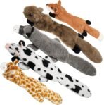 Nocciola Dog Squeaky Toys, 5 PCS Crinkle Plush Dog Toys, No Stuffing Dog Toys for Small Medium Large Dogs, Stuffless Puppy Toys for Boredom - Image 2