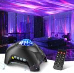 Northern Galaxy Light Aurora Projector with 33 Light Effects, LED Star Projector for Bedroom Nebula Lamp, Remote Control, White Noises, Bluetooth Speaker for Parties - Image 2