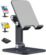 OCYCLONE iPad Stand for Desk - Adjustable Foldable Tablet Stand Holder for iPad Accessories Display Stand PC Office Accessories, Black - Image 2