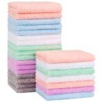 Orighty Baby Washcloths 24-Pack(7''x9''), Microfiber Coral Fleece Baby Towels, Super Soft and Absorbent Wash Cloths for Newborns, Infants and Toddlers, Gentle on Delicate Skin for Face Hands and Body - Image 2