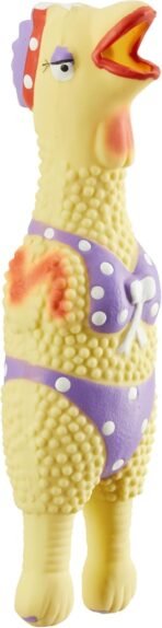 Outward Hound by Charming Pet Squawkers Henrietta Latex Squeaky Rubber Chicken Dog Toy, Funny Interactive Holiday Toy for Dogs, Small Size - Image 2