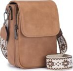 POIUGOYA Small Crossbody Bags for Women Trendy,Leather Triple Compartment Cell Phone Crossbody Wallet Purses with Card Slots | Small, Trendy, Triple Compartment, Cell Phone, with Card Slots, Small - Image 2