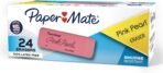 Paper Mate Pink Pearl Erasers, Medium, 24 Count - Back to School, Classroom, Teacher Supplies - Image 2