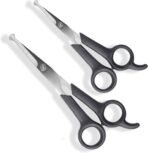 Pets First #1 Pet Grooming Scissors Body & Facial Trimmer Durable Stainless Steel Blades. Rounded Tips Shears for Long Medium Short Thick Wiry Curly Hair. Lightweight Cutter for Dogs & Cats. Set of 2 - Image 2
