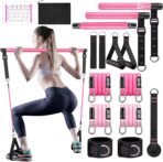 Pilates Bar Kit with Resistance Bands,Pilates Bar with Stackable Bands Workout Equipment for Legs,Hip,Waist and Arm,Exercise Fitness Equipment for Women & Men Home Gym Yoga Pilates - Image 2