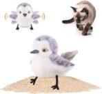 Potaroma Cat Toys Flapping Bird (No Flying), Lifelike Sandpiper Chirp Tweet, Rechargeable Touch Activated Kitten Toy Interactive Cat Exercise Toys for All Breeds Cat Kicker Catnip Toys 4.0" - Image 2