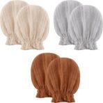 Pro Goleem Muslin Baby Mittens for Newborn, 100% Cotton No Scratch Soft Breathable Gloves for Boys and Girls 0-6 months - Image 2