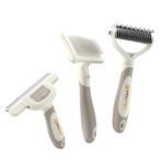 Professional Deshedding Dog Brush Grooming Kits, for Long-Haired Dogs and Cats - Dog Deshedding Brush and Slicker Brush Set 3 in 1 Gift Box for Long Hair Pets like Golden Retriever - Image 2