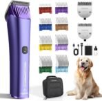 Professional Dog Grooming Clipper with Replacement Blade, 5-in-1 Adjustable A5 Blade Cordless Pet Grooming Kit 2 Speed Trimmer Hair Shaver with Detachable Metal Combs Nova for Animal Horse - Image 2