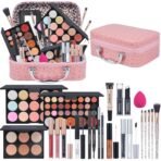 Professional Make up Kit,Makeup kit For Girls, Makeup Set For Women Eyeshadow Palettes, Lip Colors, Makeup brush set,Makeup bag (Pink) - Image 2
