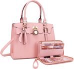 Qiyuer Women Purses And Handbags Set Ladies Top Handle Satchel Tote Shoulder Work Bag With Matching Clutch Wallet 2PCS - Image 2