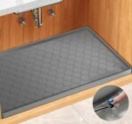 Silicone Under Sink Mat 34" x 22", kitchen Essentials and Gadgets, Shelf liner and Cabinet Protector, Home Organizers and Storage, Waterproof Bathroom Tray - Image 2