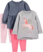 Simple Joys by Carter's girls 4-piece Playwear Set - Image 2