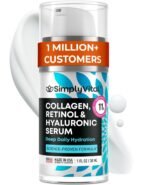 SimplyVital Collagen, Retinol & Hyaluronic Acid Serum - Anti-Aging Moisturizer for Face, Neck & Décolleté - Made in USA, Deep Moisturizing Skin Care Complex - Hydrating Facial Serum for Women, 1 fl.oz - Image 2