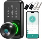 Smart Door Lock with Knob, LinkThai Keyless Entry Fingerprint Lock with Touchscreen Keypad, Electronic Knob Digital Lock for Front Door, Easy Installation - Image 2