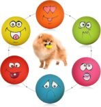 Smile Face Dog Squeaky Toys Soft Latex Squeak Balls for Puppy Small Pet Dogs 6 Pcs/Set - Image 2