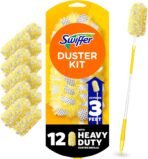 Swiffer Duster Kit with 3 ft Extendable Handle, Heavy Duty Dusting Starter Kit with 12 Refills, for Ceiling Fans, Vents and Hard to Reach Places - Image 2