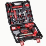 Tool Set - 8V Cordless Drill Set, 132 Piece Home Tool Set With Hand Drill, Tool Kit for Women & Men, Perfect for Homeowner, Diyer, Handyman - Image 2