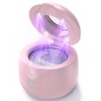 Ultrasonic Retainer Cleaner - UV Dental Cleaning Pod Night Guard Cleaner for Dentures, Aligner, Braces, Toothbrush Heads, Jewelry (Pink) - Image 2